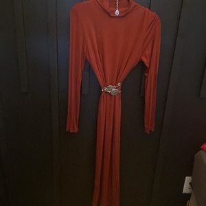 Long maxi Dress, turtle neck.